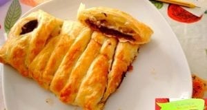 Treccia di sfoglia e cioccolato, dolce velocissimo Treccia di sfoglia e cioccolato, dolce velocissimo