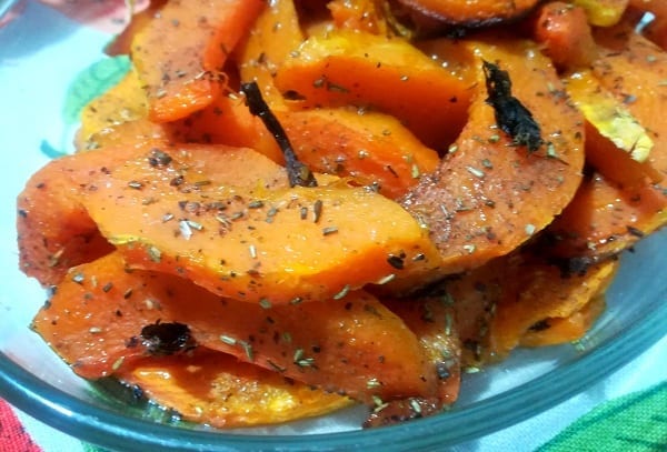 Zucca al forno aromatizzata