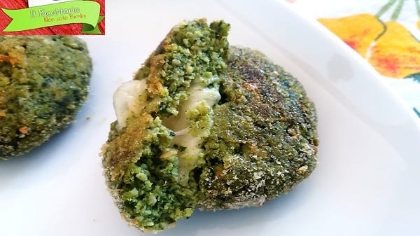 Polpette di spinaci e fesa di tacchino ripiene al forno