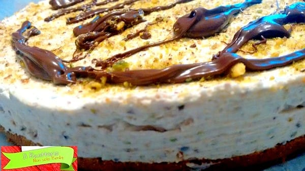 Cheesecake al pistacchio variegato nutella bimby 1