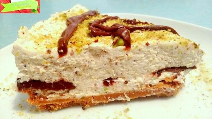 Cheesecake al pistacchio variegato nutella bimby