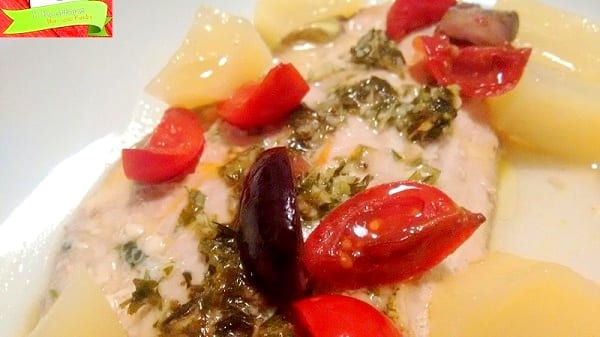 Capone con olive all'acqua pazza nel Bimby 3