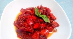 Peperoni con cipolla in agrodolce con Bimby Peperoni con cipolla in agrodolce con Bimby