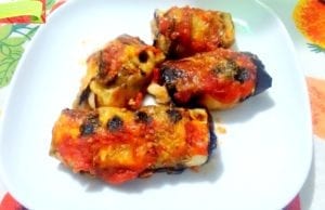 Involtini di melanzane con tritato al forno, versione light