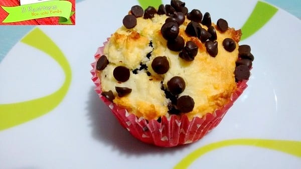 Muffin al cocco e cioccolato senza glutine e lievito