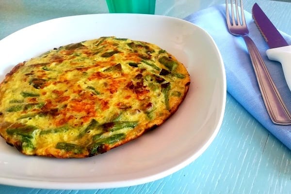 Frittata con asparagi, senza olio 3