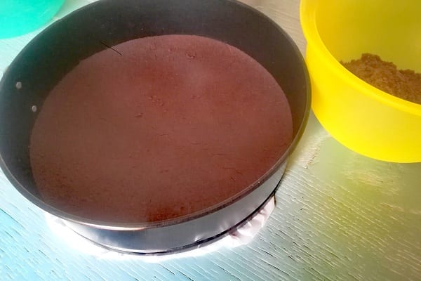 Cheesecake Pan di stelle variegato, senza colla di pesce e cottura 1