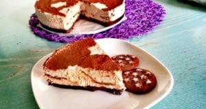 Cheesecake Pan di stelle variegato, senza colla di pesce e cottura: ricetta Bimby e tradizionale Cheesecake Pan di stelle variegato, senza colla di pesce e cottura