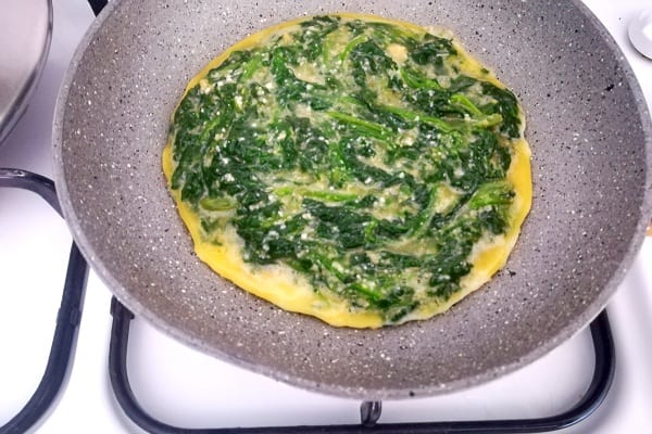 Frittata con gli spinaci, non fritta 2