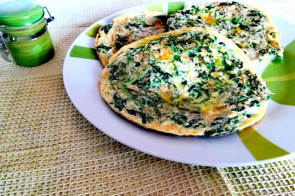 Frittata con gli spinaci, non fritta