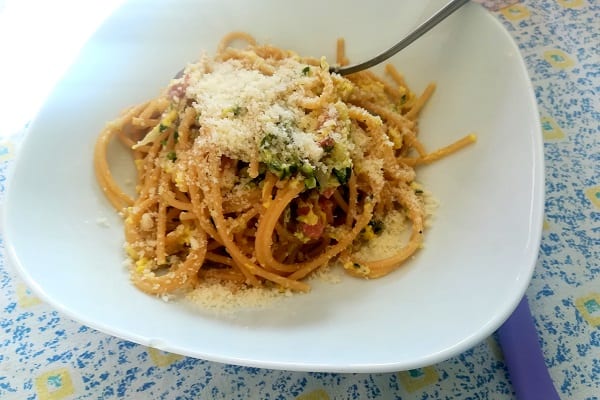 Pasta alla carbonara di zucchine 4