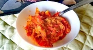 Peperoni arrostiti gratinati al forno Peperoni arrostiti gratinati