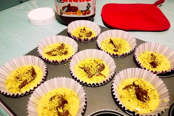 Muffin pistacchio e nutella senza glutine 2