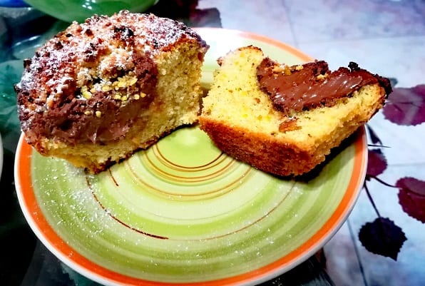 Muffin pistacchio e nutella senza glutine 4