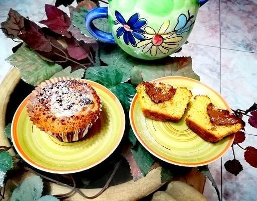 Muffin pistacchio e nutella senza glutine