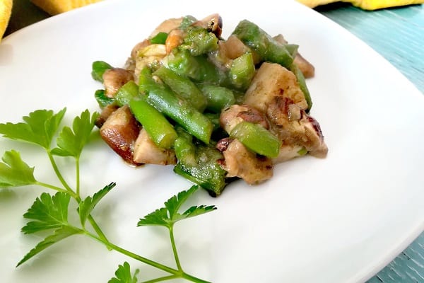 Asparagi e funghi porcini in padella