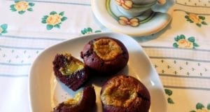 Muffin al cioccolato Bimby, con vulcano di pistacchio: senza glutine Muffin al cioccolato Bimby senza glutine