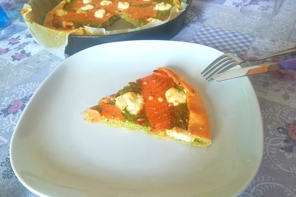 Torta salata zucchine e salmone 4