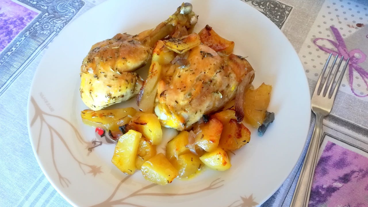 Pollo al forno con patate 5