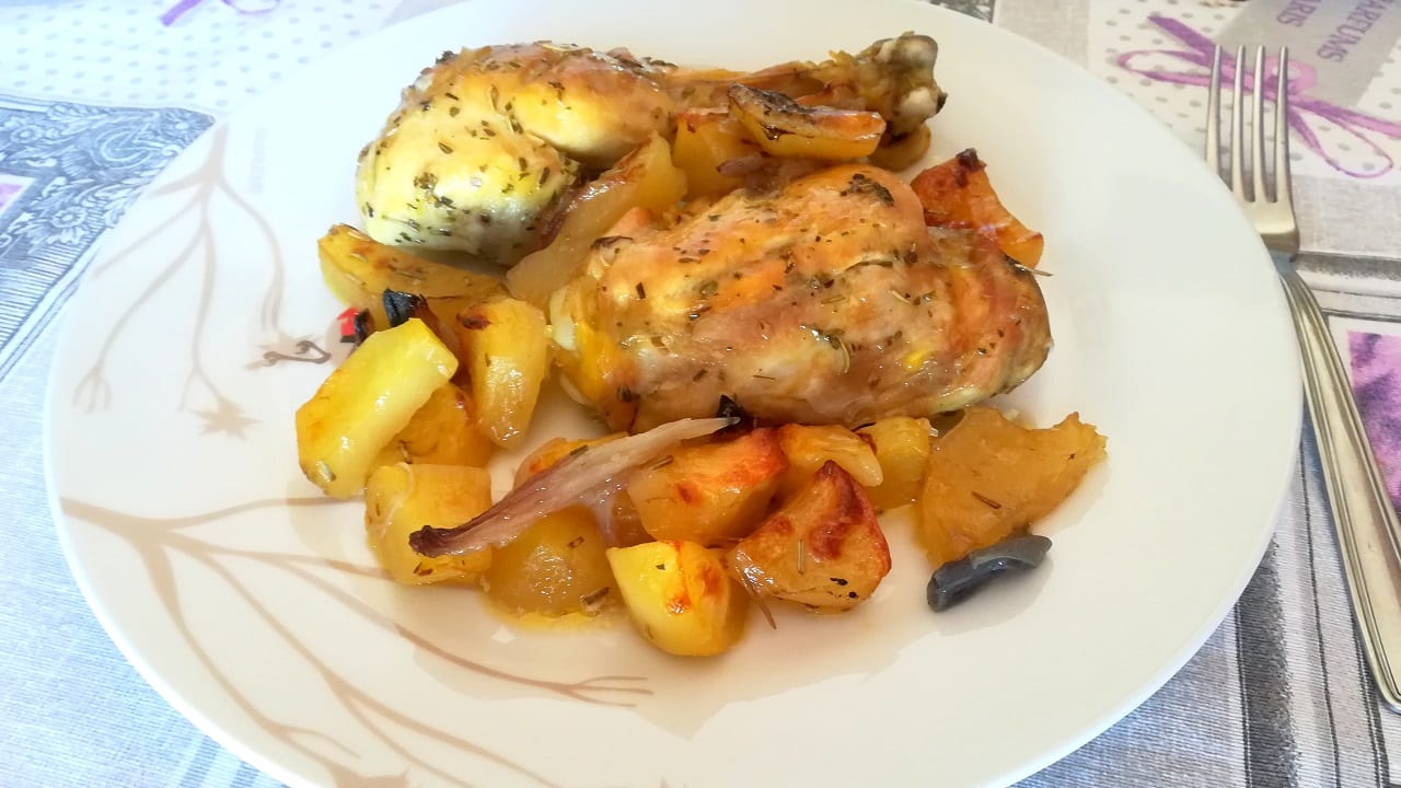 Pollo al forno con patate 4