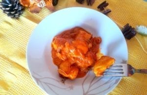 Bocconcini di pollo al burro di arachidi