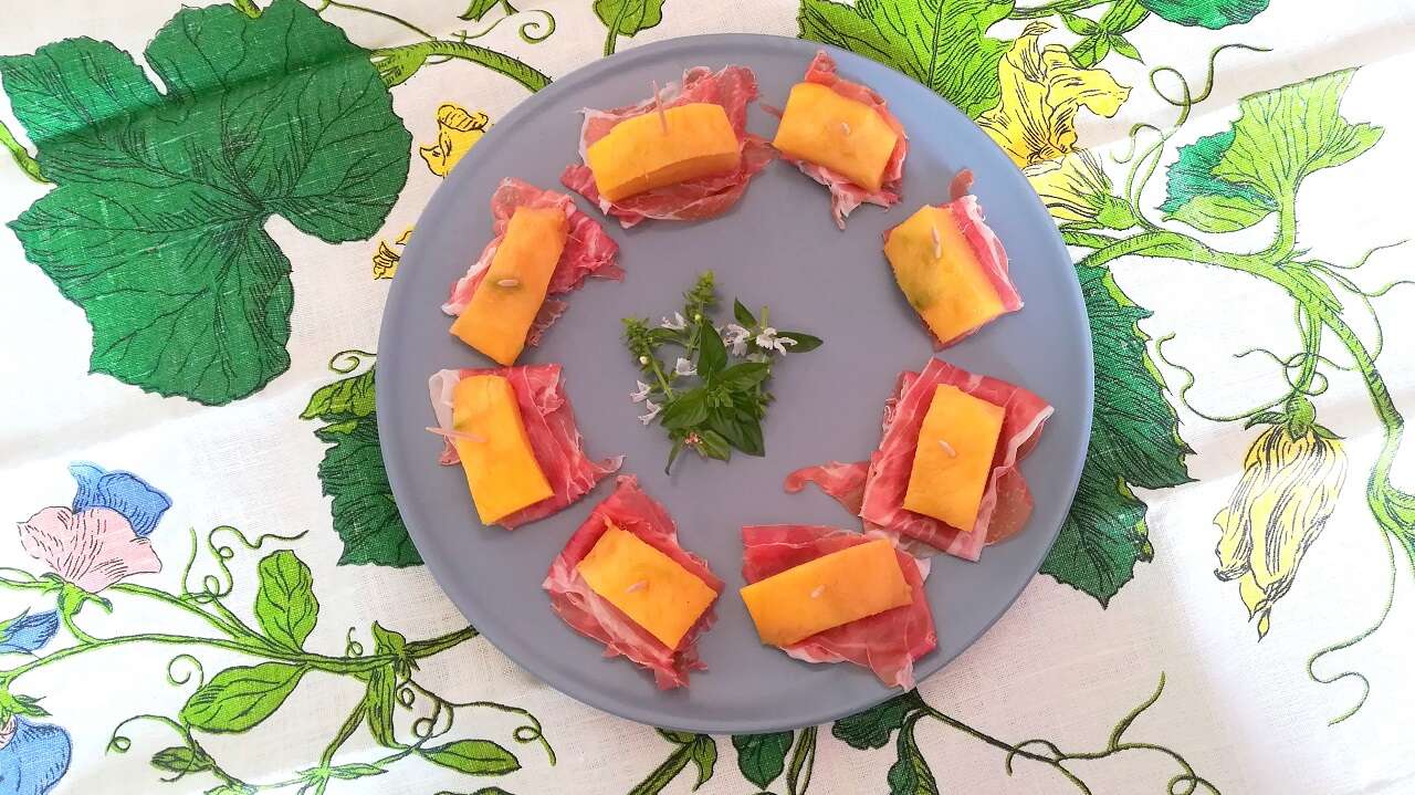 Antipasto di mango e prosciutto crudo 2