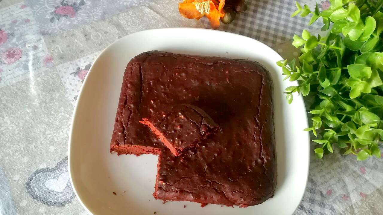 Torta brownies fit proteica vegan 4