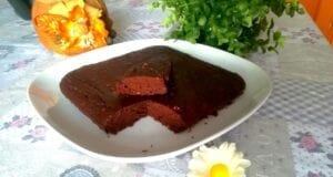 Torta brownies fit proteica vegan