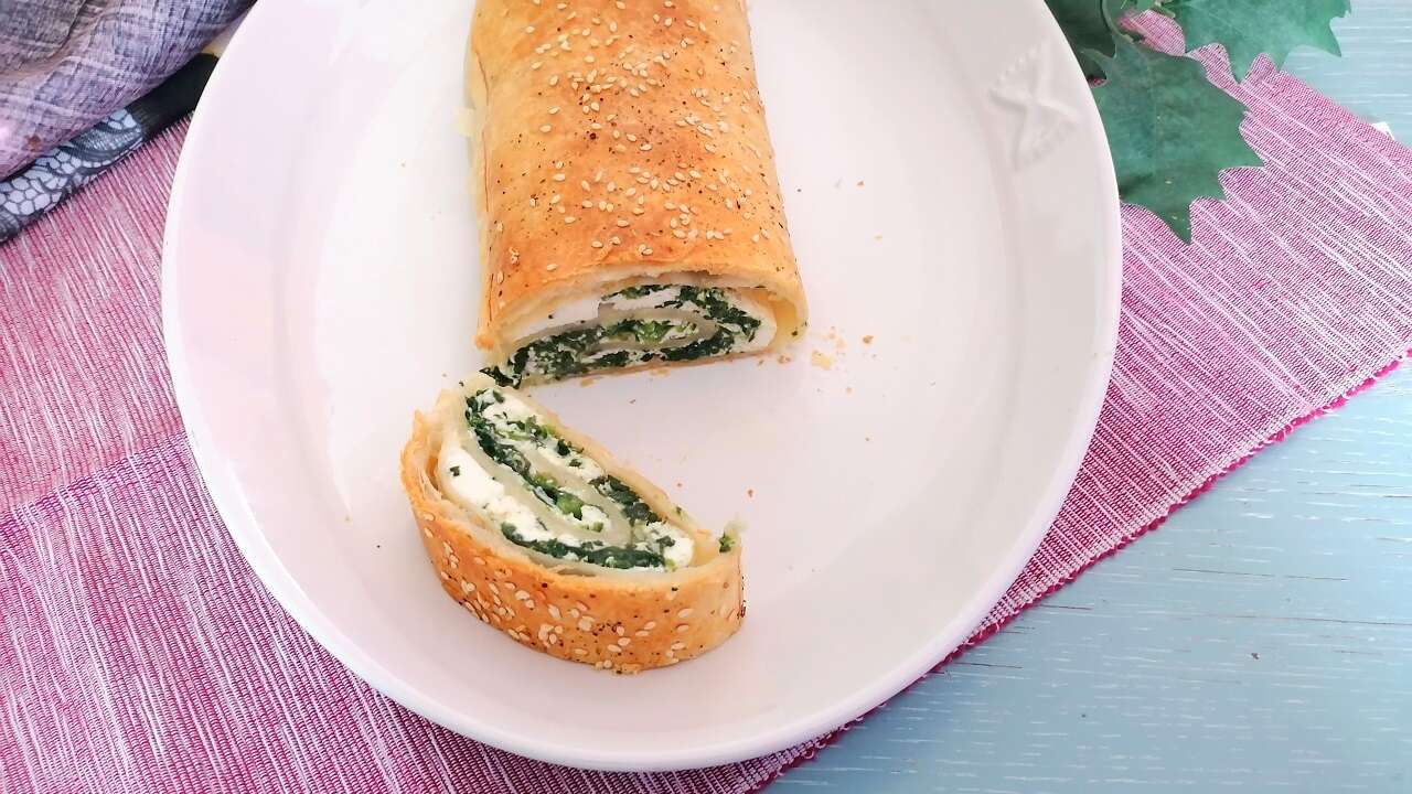 Rotolo di sfoglia ricotta e spinaci 5