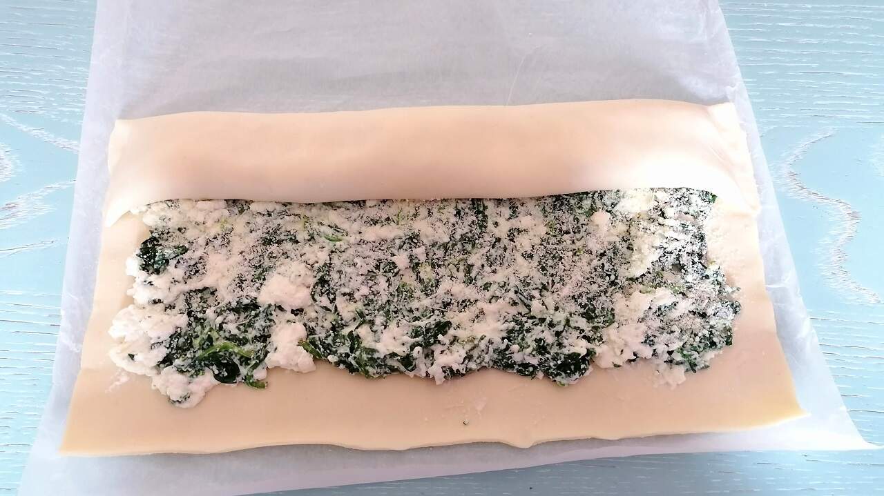 Rotolo di sfoglia ricotta e spinaci 2