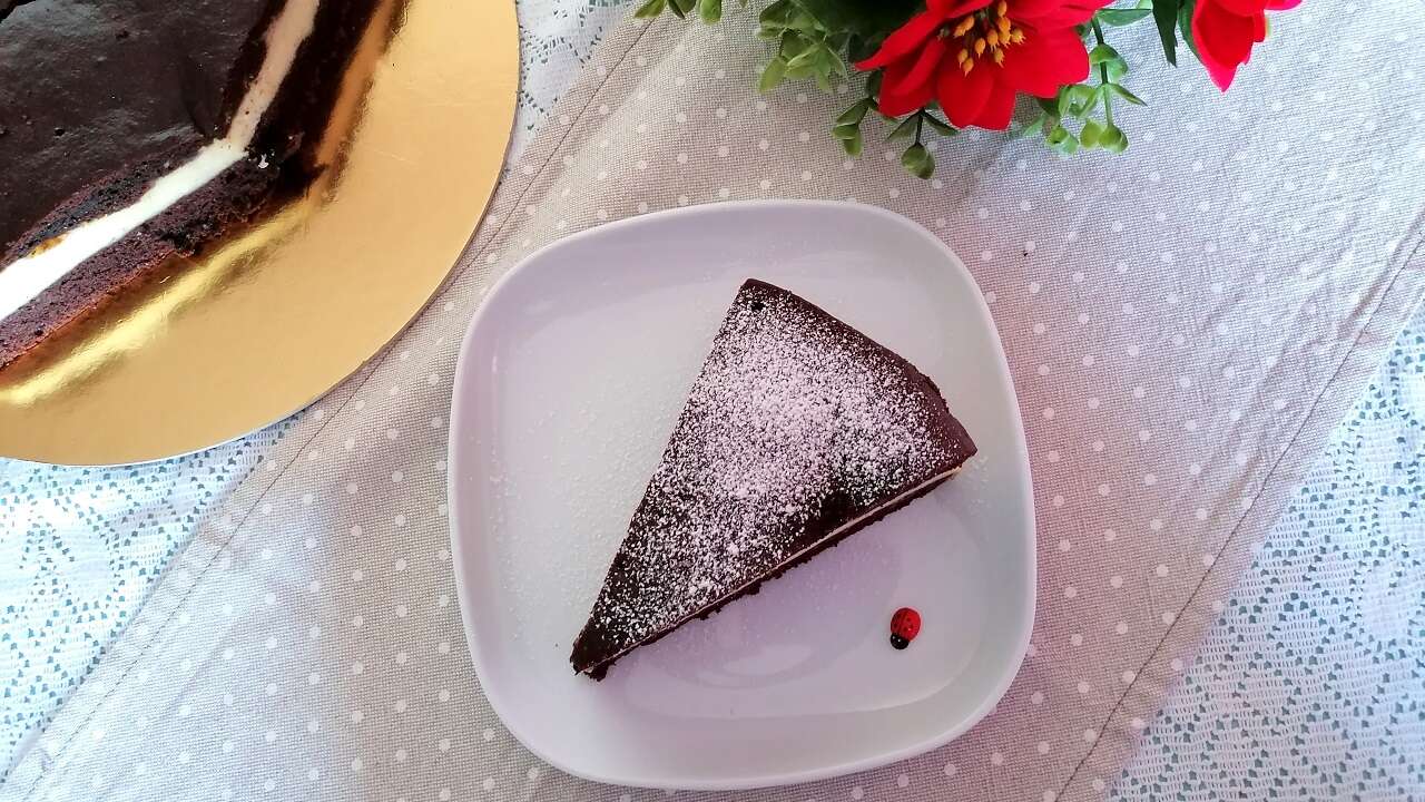 Torta versata al cioccolato con ricotta Bimby 4