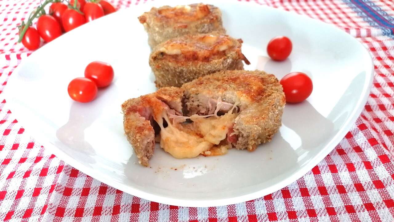 Girelle di carne Bimby, con prosciutto e provola 6