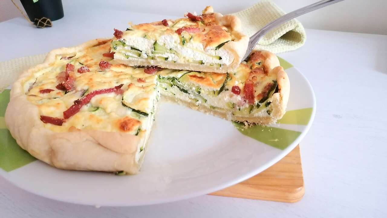 Torta salata ricotta e zucchine 5