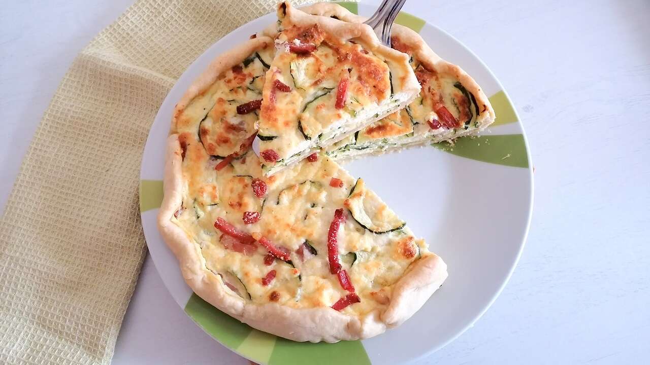 Torta salata ricotta e zucchine 4