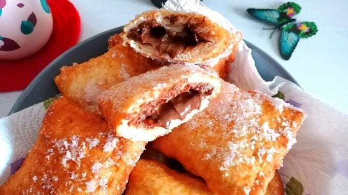 Frittelle allo yogurt e nutella