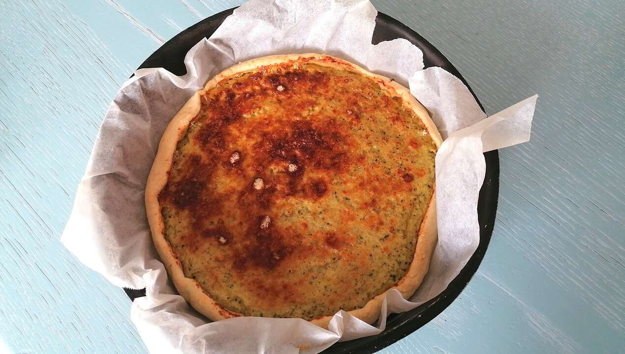 Torta salata con crema di zucchine 2