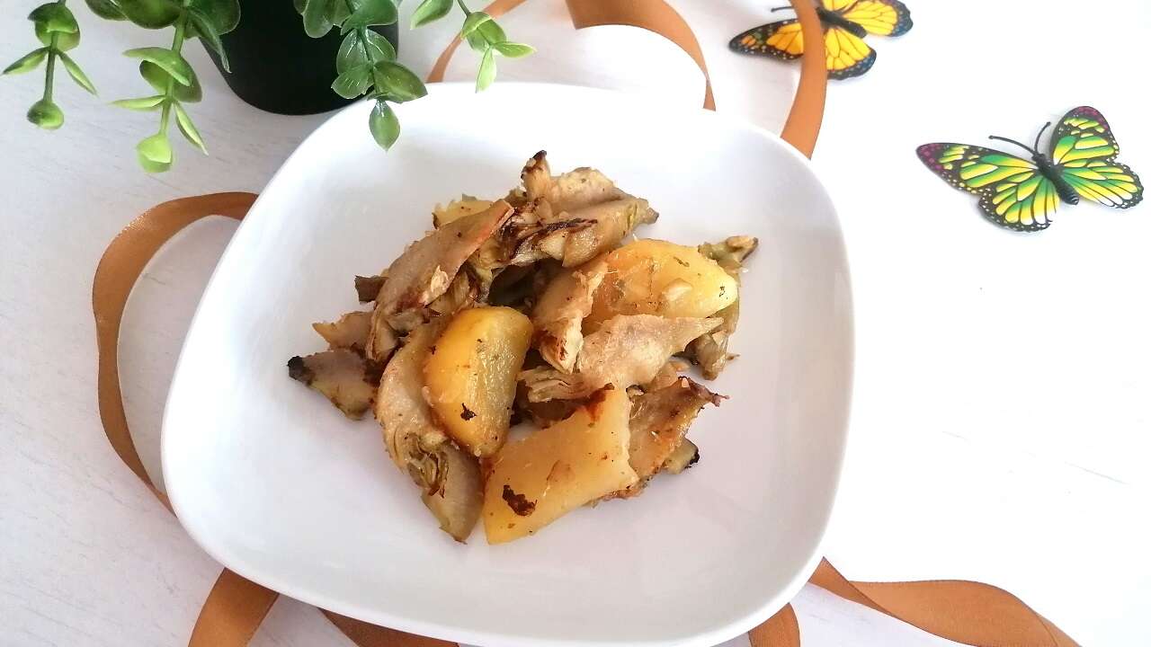 Carciofi e patate in padella 3