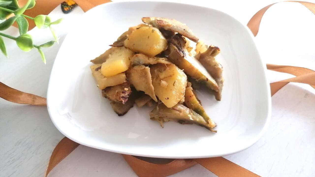 Carciofi e patate in padella 4