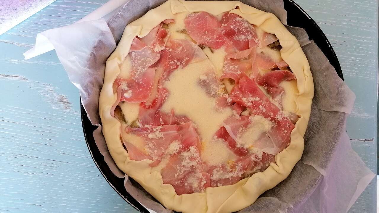 Torta salata sfoglia e carciofi 3