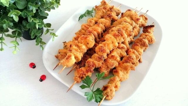 Spiedini di pollo barbecue