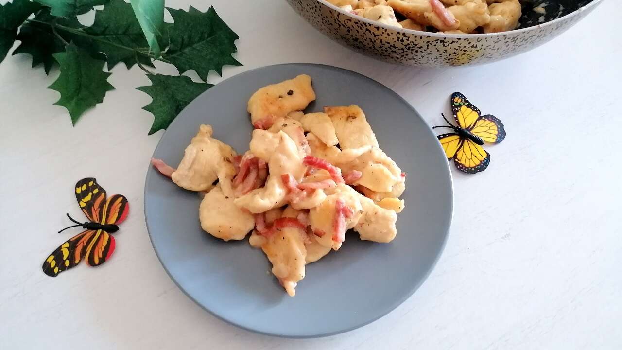 Straccetti cremosi di pollo allo speck 4