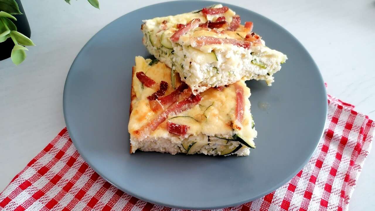 Frittata di ricotta e zucchine al forno, senza olio e burro 6