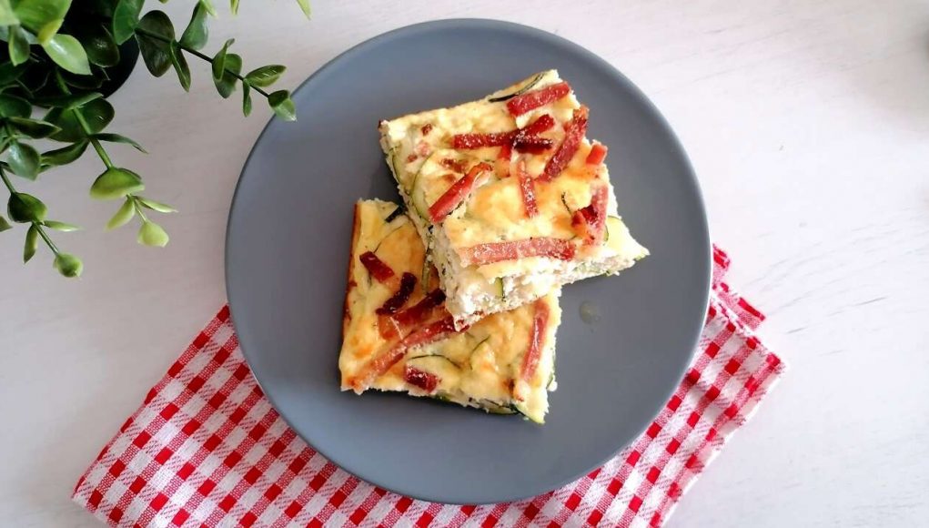 Frittata di ricotta e zucchine al forno, senza olio e burro