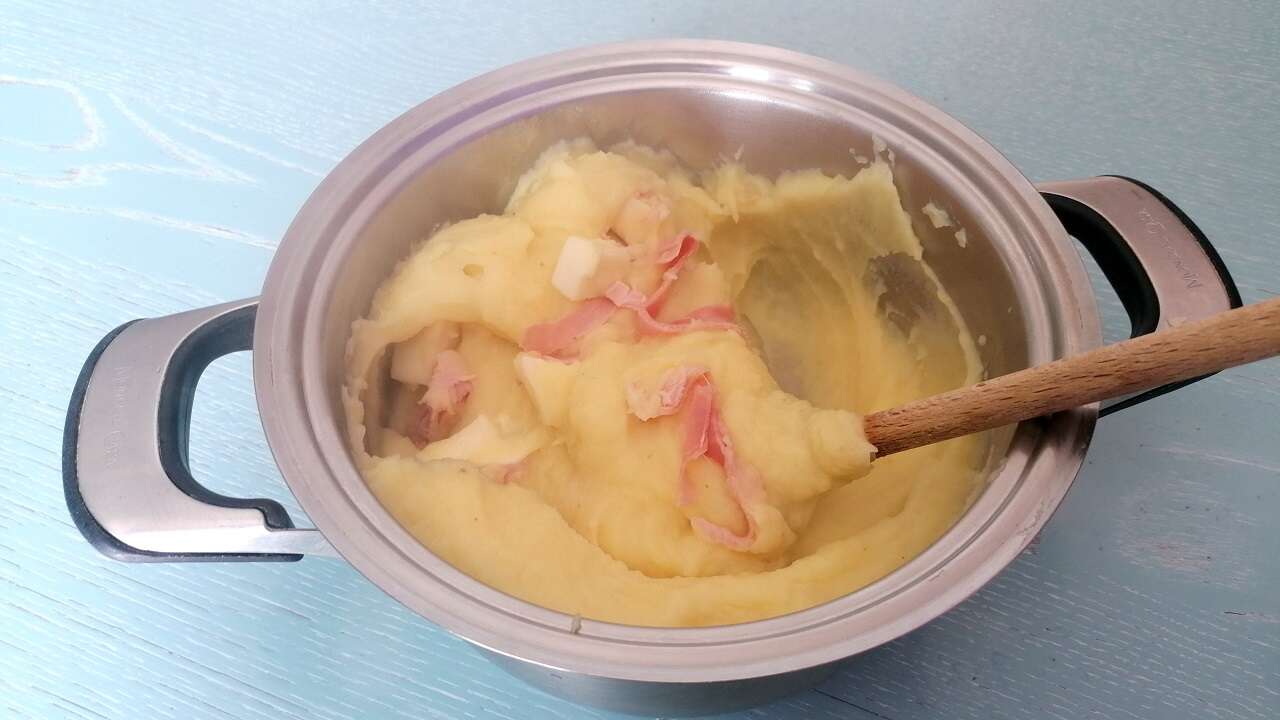 Purè Bimby al prosciutto e formaggio 2