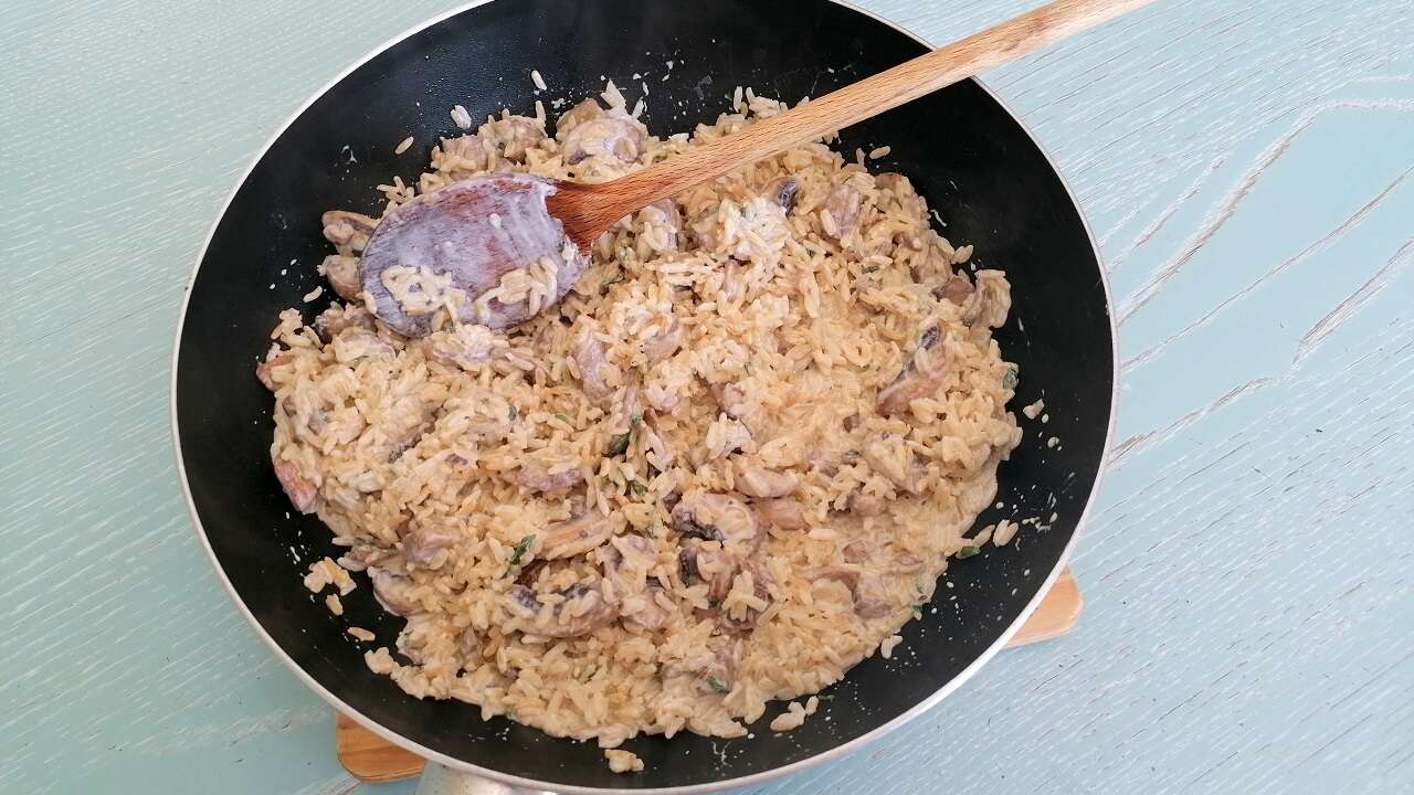 Riso integrale con funghi, come prepararlo 2