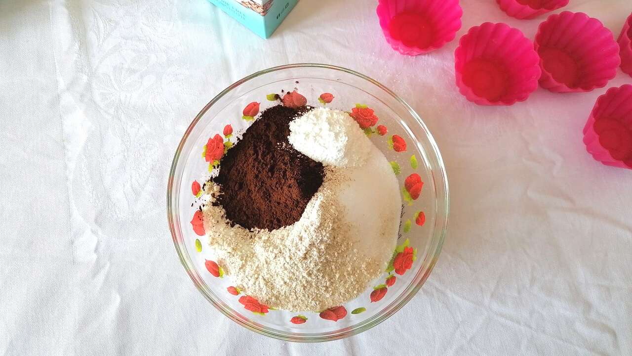 Muffin al cacao integrali all’acqua: con e senza Bimby 1
