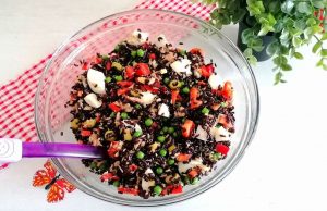 Insalata di riso venere, piatto veloce